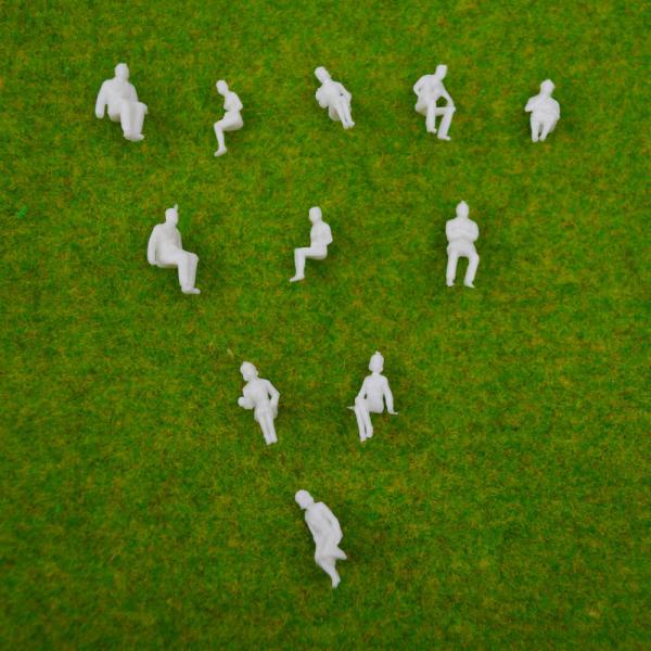 Buy 1:87 model sitting ABS plastic 2 cm train layout  white people plastic scale model figure at wholesale prices