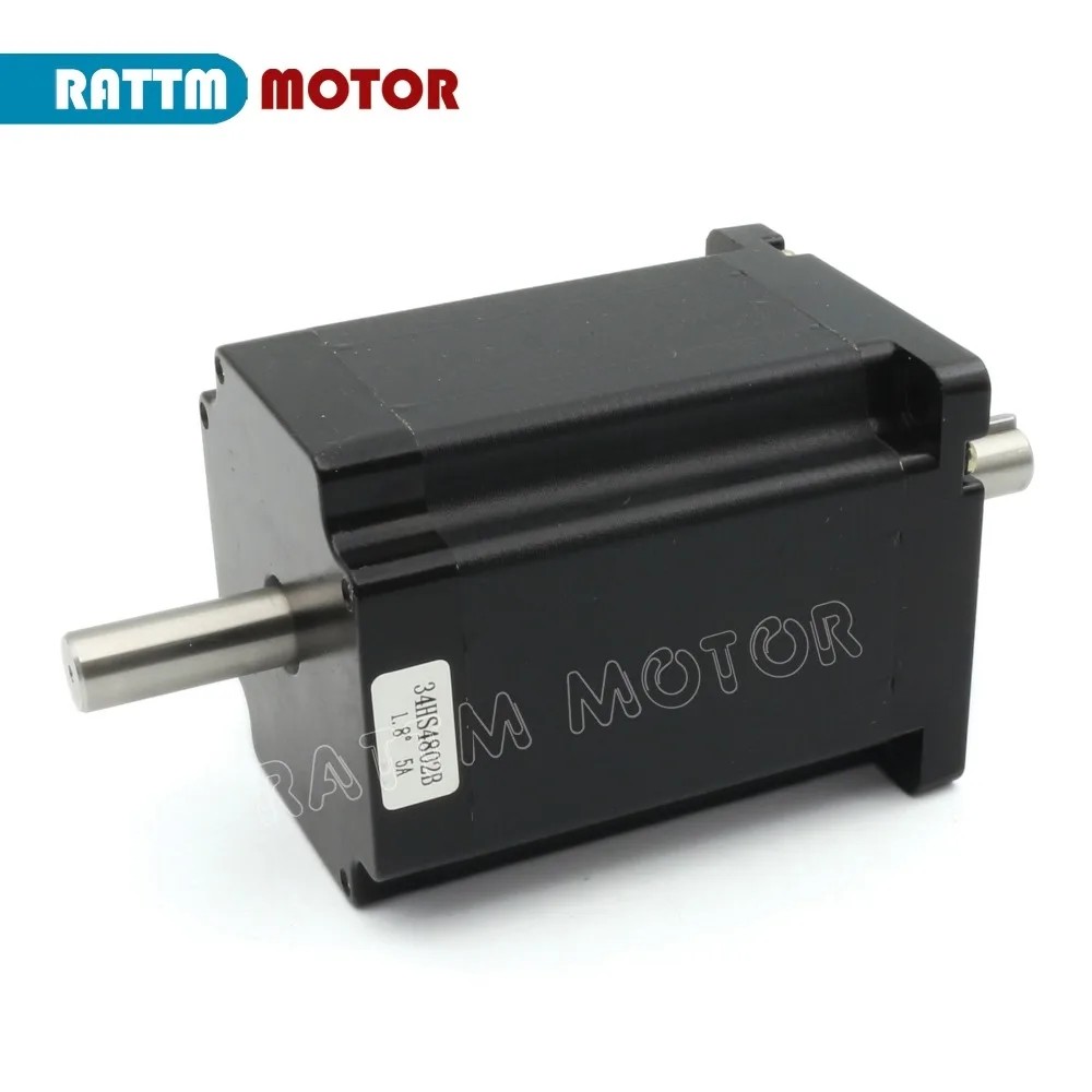 Quality Nema34 Stepper Motor 116mm Dual Shaft 34HS4802B For CNC Router Milling Machine for sale