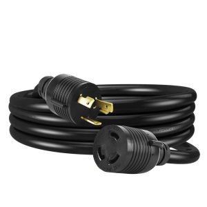 3/10/25/50FT Generator Extension Cord | L6-30P/L6-30R Twist Lock SJTW Heavy Duty