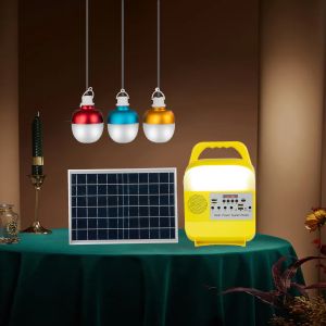 IP55 6V 8000mah Portable Solar Lighting Kits For Garage