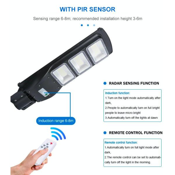 Buy 10AH 760Lm PIR Solar Lights Polycrystalline Silicon Panel Garden 90W at wholesale prices