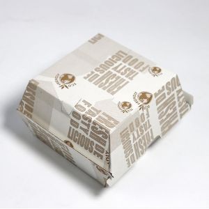Biodegradable custom flexographic logo burger box high-quality burger box