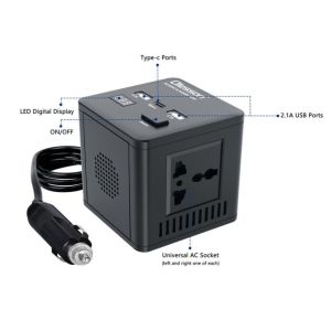 Power Inverter Car Inverter Solar Tracking Kit Dc 12V To Ac 220V 150W Car Power