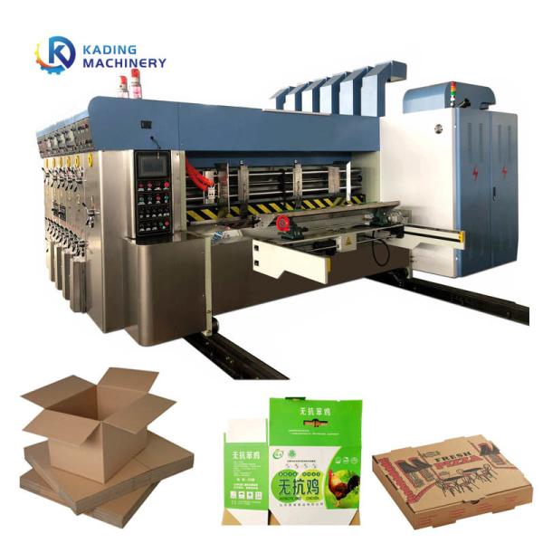 Flexographic 4 Colors Corrugated Flexo Printing Machine Of High Speed