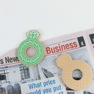 Cartoon Diamond Silicone Baby Teether , Non Toxic Silicone Teething Rings