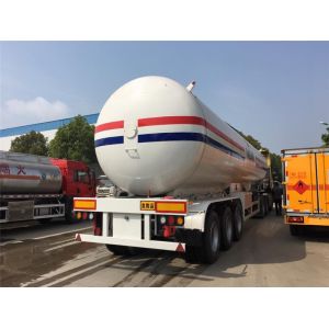 Powerful 3 Axles Lpg Tank Trailer , 30CBM To 65CBM Propane Semi -Trailer