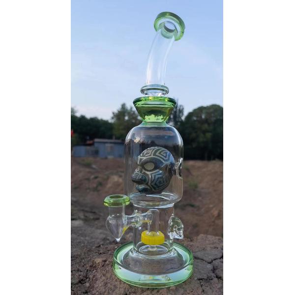 16 Inches Borosilicate Glass Bongs Tripl Honeycomb Perc Straight Tube Dab Rig