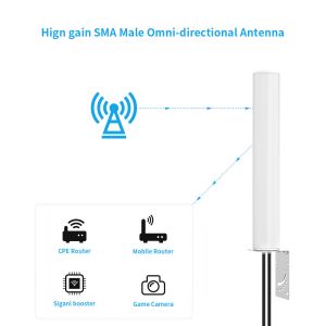 240*63*63mm Outdoor MIMO 4G 5G Cylinder Antenna for Maximum Input Power up to