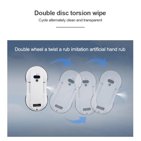 Ultra-Thin Electric Water Spray Robot for Household Bath and Exterior Cleaning US Plug Type