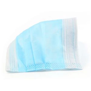 Blue 3 Ply Disposable Mask , Standard Earloop Face Mask Good Breathability