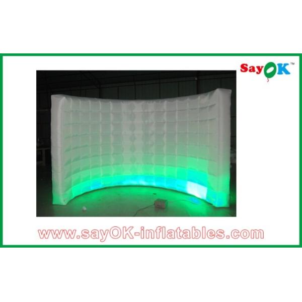 Buy 210D Oxford Cloth Office Decoration Inflatable Curve White Led Wall at wholesale prices