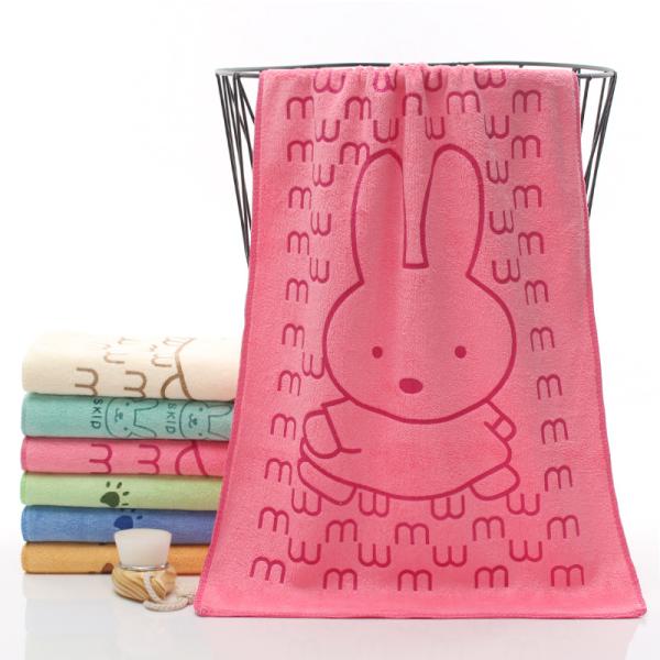 Customized Color Microfiber Cartoon Rabbit Head Soft Absorbent Thickening Face Towel