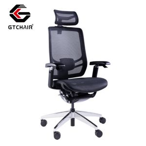 Polished Height Adjustable Project Office Chairs Mesh Swivel Computer Ergonomic