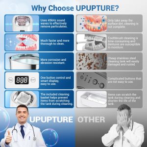 UV LED Light Ultrasonic Jewelry Cleaner