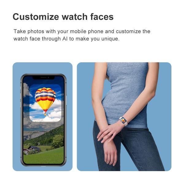 DT93 Smart Watch Men 1.78 Inch 420*485 DIY Watch Face Pressure Oxygen ECG Mp3 Music Heart Rate Smartwatch