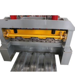 Floor Galvanized Steel Decking 0.4mm Cold Roll Forming Machine Plc Control