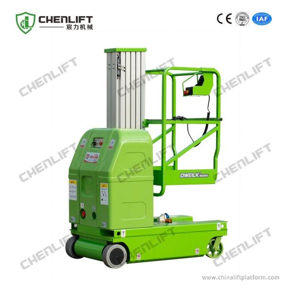 Buy Portable Hydraulic Lift Platform Single Mast Self Propelled Work Platform 6m at wholesale prices