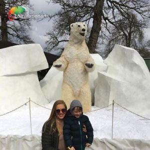 Water Retardant Animatronic Polar Bear animals