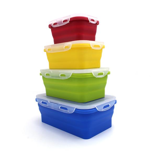 Buy FDA Approved Portable Mini Silicone Collapsible Lunch Box at wholesale prices