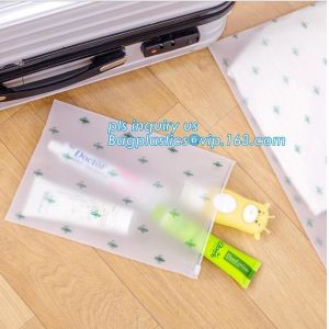 Slider Lock Zipper One Side Clear Plastic Bags Suppier For Underwear, Natural