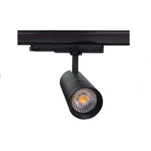 Black Aluminum 10w LED Track Spotlights With Rotatable Base , Cob LED Track