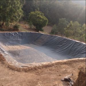 Black HDPE Geomembrane Liners For Landfill / Mining / Water Containment