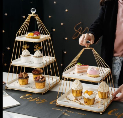 Buy 3 Tier 31.5cm Height Steel Fruit Basket Powder Coated Eco Friendly at wholesale prices