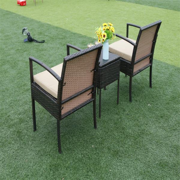 Outdoor Patio Wicker Dining Set Table Chairs Tempered Glass Tabletop Porch