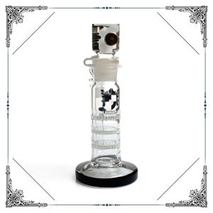 Custom 10 Inch Glass Bong Smoking With Triple Honeycomb Perc