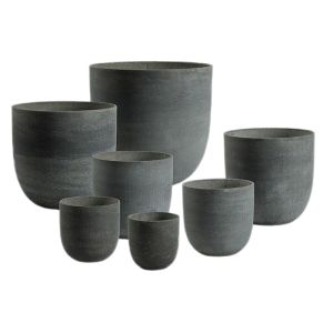 Archaic Style Round GRC Planters For Outdoor Garden Decor