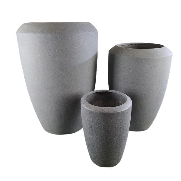 Modern Indoor Outdoor Round Fiber Cement Pot For Home Garden Flower Plant Pot