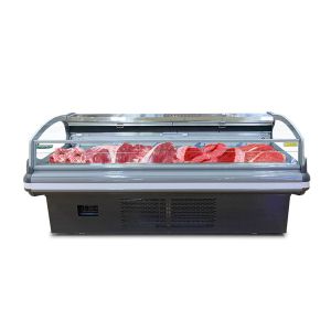 Stainless Steel Fan Cooling Meat Display Freezer -2 to 8.C with LED Light