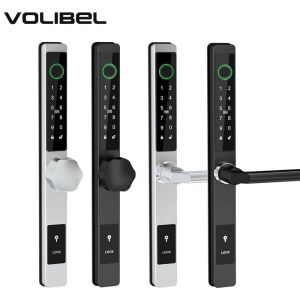 Slim Broken Bridge Aluminum Smart Door Lock Wireless Anti Theft Fingerprint