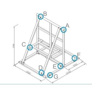 30kg Weight Foldable Crowd Control Barrier 10cm Height