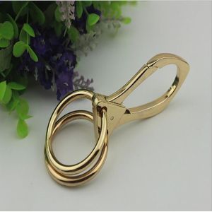 Custom special design handbag hardware zinc alloy 40 mm spring round gold snap