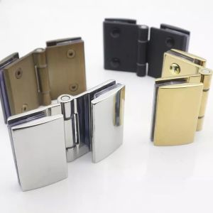 Quality Frameless Square Shower Hinge in Stainless Steel for Polish Stain Black Glass Door for sale
