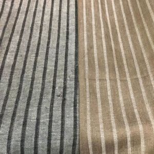 Stonewashed Stripe Linen Fabric 100gsm