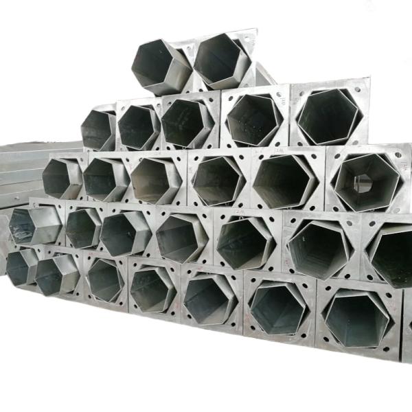 Buy Hongxin 2-Segments 12M Octagonal Steel Lighting Pole Hot Dip Galvanized Lamp Pole at wholesale prices