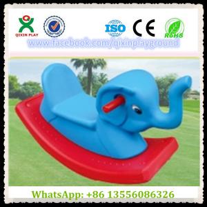 China Fun Plastic Elephant Shape Build-Up Rocking Horse Games Horse for Park Items QX-155F on sale