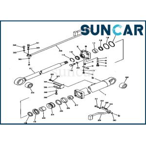 China 207-63-56100 Komatsu Service Kit Parts For PC300-1 PC300LC-1 Excavator Boom Cylinder Assy on sale