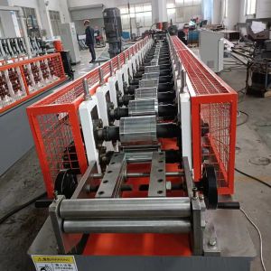 Galvanized Steel Door Rail Roll Forming Machine 1.3 - 1.5mm 40 * 50mm C Profile