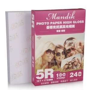 Glossy 200g 5R Cast Coated Inkjet Photo Printing Paper