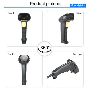 YHDAA 1D Portable Barcode Scanner Plug And Play For Library Warehouse Supermarke