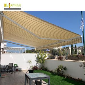 outdoor waterproof and retractable awnings and canopies
