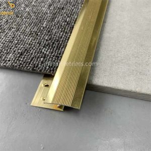 China Z Shape Carpet Transition Strip Shiny Gold Color For Flooring Cover on sale