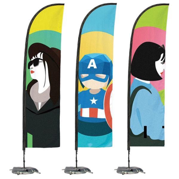 Buy Fabric Printed Flying Beach Advertising Banner Flags Custom Promotional Flags at wholesale prices