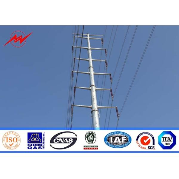 11M 300DaN Steel Utility Pole 3.5mm thickness Q345 material for 69kv 100meters