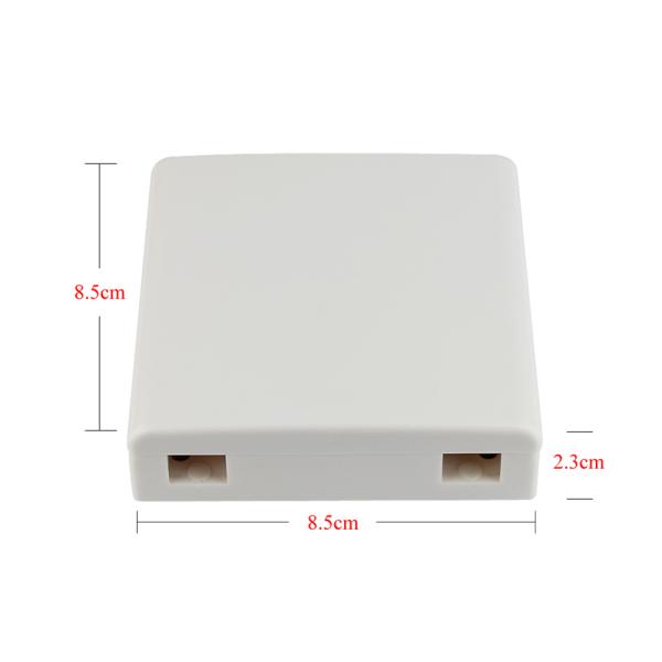 FTTH 2 Port 86 Fiber Optic Terminal Box Faceplate For Wall Socket