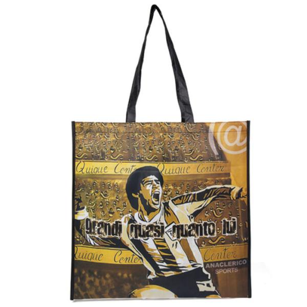 Buy Natural Yellow Polypropylene Tote Bags With Heat  - Transfer Printing at wholesale prices