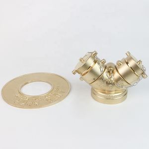 Forged Y Siamese Fire Truck Parts 2 1/2" Swivels Fire Department Connection